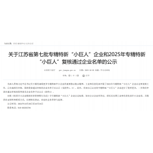 喜訊！南京英銳祺科技榮獲國(guó)家級(jí)專(zhuān)精特新 “小巨人”企業(yè)稱(chēng)號(hào)